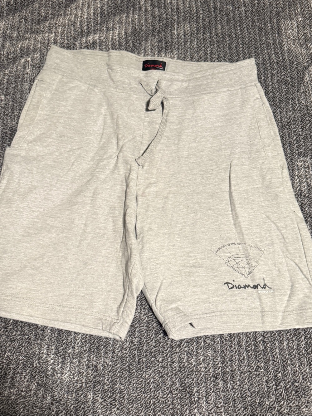 Diamond Supply Co. Light Gray Men's Logo Sweat Shorts